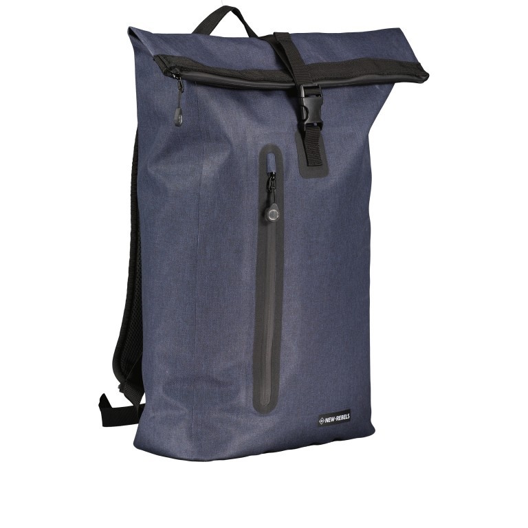 Rucksack Vepo wasserdicht Navy, Farbe: blau/petrol, Marke: New Rebels, EAN: 8720289386139, Abmessungen in cm: 33x65x15, Bild 2 von 9