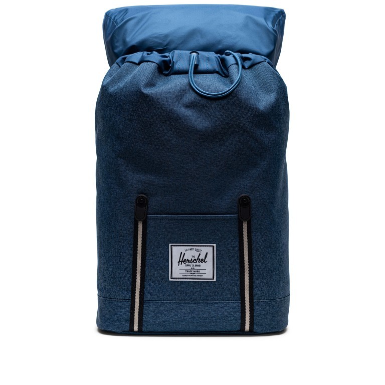 Rucksack Retreat Rubber Straps Volumen 18 Liter Ensign Blue Crosshatch, Farbe: blau/petrol, Marke: Herschel, EAN: 0828432529490, Abmessungen in cm: 34x46x12, Bild 2 von 5