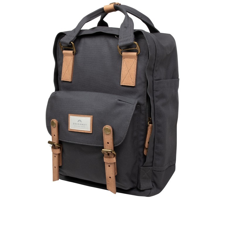 Rucksack PFC Free Series Macaroon mit Laptopfach 13 Zoll Volumen 16 Liter Charcoal, Farbe: grau, Marke: Doughnut, EAN: 4895222505626, Abmessungen in cm: 27x38x13, Bild 2 von 13