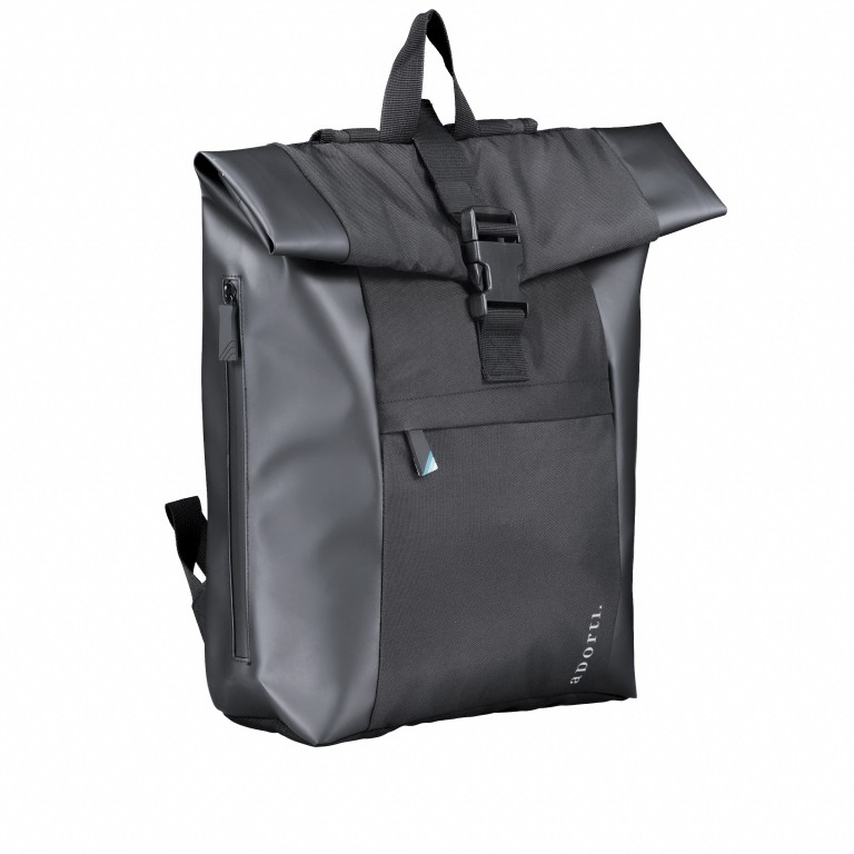 Rucksack Anzio S mit Rolltop Schwarz, Farbe: schwarz, Marke: Aporti, EAN: 4250155385958, Bild 3 von 6