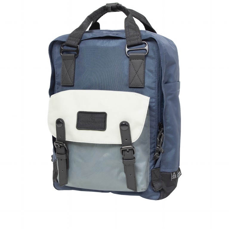 Rucksack Go Wild Series Macaroon mit Laptopfach 13 Zoll Volumen 16 Liter, Farbe: blau/petrol, grün/oliv, Marke: Doughnut, Abmessungen in cm: 28x38x11, Bild 2 von 6