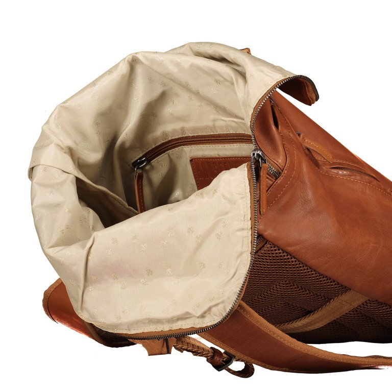 Rucksack Vintage 3.0 mit Rolltop Cognac, Farbe: cognac, Marke: Hausfelder Manufaktur, EAN: 4065646007062, Abmessungen in cm: 28x42x12.5, Bild 8 von 8