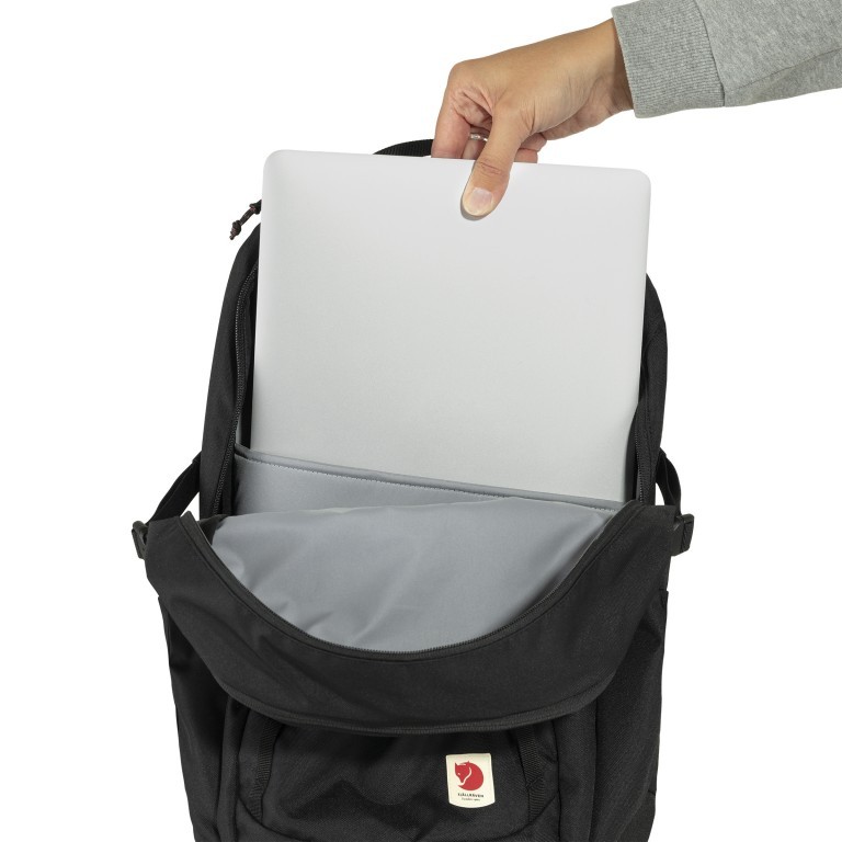 Rucksack Skule 28 mit Laptopfach 15 Zoll, Farbe: schwarz, grau, blau/petrol, grün/oliv, orange, Marke: Fjällräven, Abmessungen in cm: 41x50x18, Bild 7 von 11
