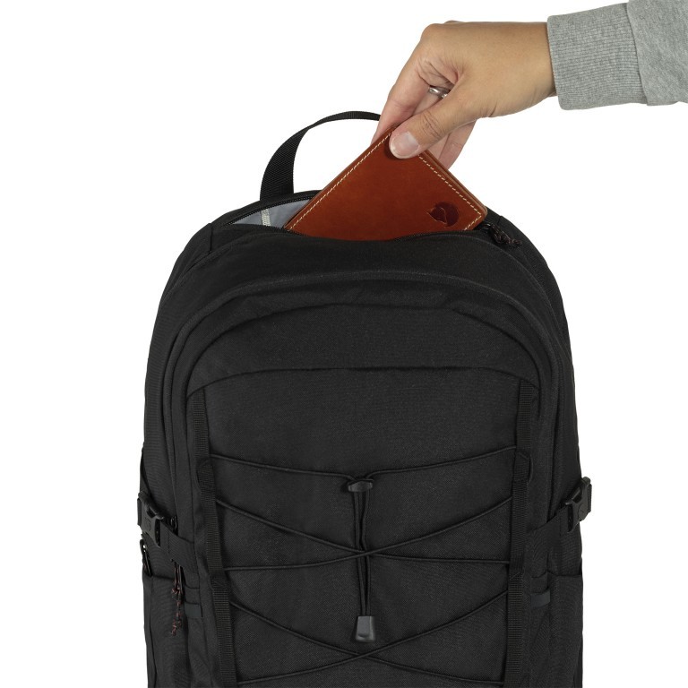 Rucksack Skule 28 mit Laptopfach 15 Zoll, Farbe: schwarz, grau, blau/petrol, grün/oliv, orange, Marke: Fjällräven, Abmessungen in cm: 41x50x18, Bild 8 von 11
