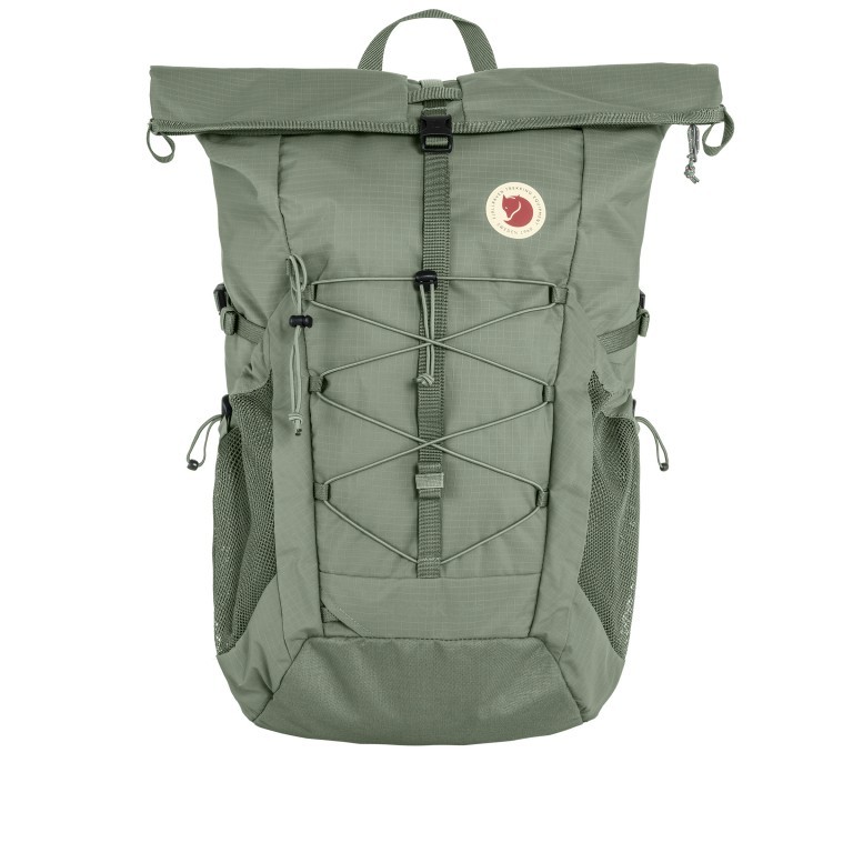 Rucksack Abisko Hike Foldsack, Farbe: schwarz, grau, blau/petrol, grün/oliv, Marke: Fjällräven, Abmessungen in cm: 26x53x20, Bild 1 von 9