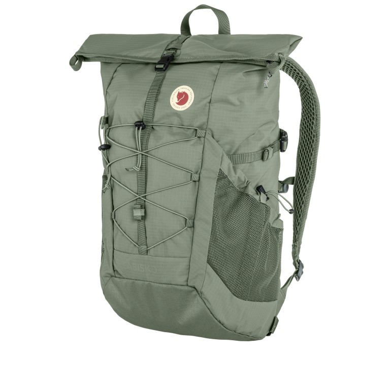 Rucksack Abisko Hike Foldsack, Farbe: schwarz, grau, blau/petrol, grün/oliv, Marke: Fjällräven, Abmessungen in cm: 26x53x20, Bild 2 von 9