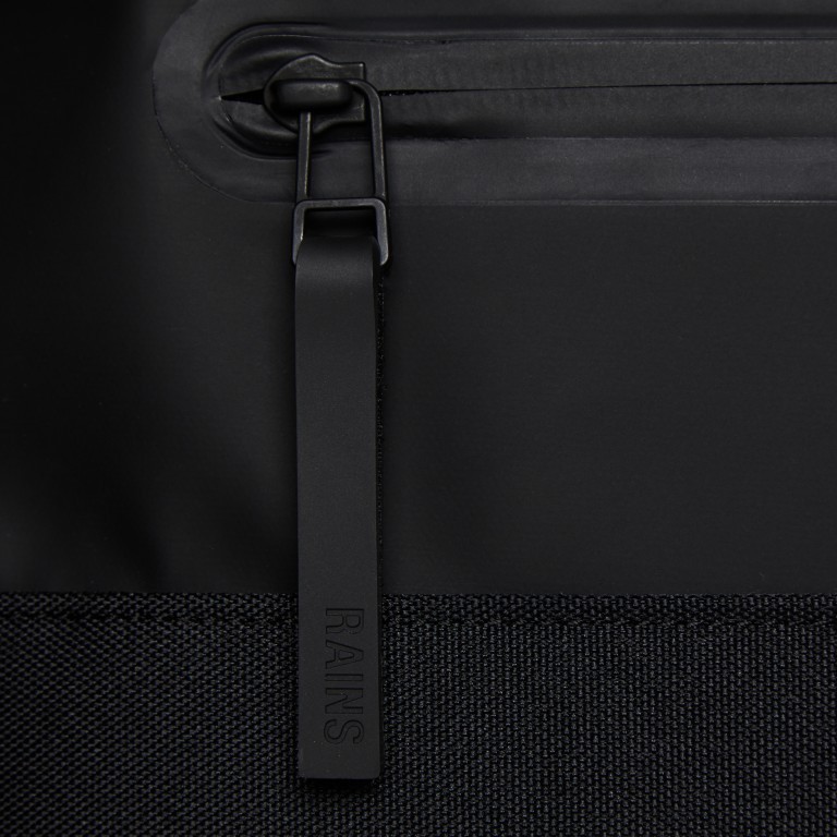Rucksack Trail Rolltop Backpack mit Laptopfach 15 Zoll Black, Farbe: schwarz, Marke: Rains, EAN: 5711747529475, Abmessungen in cm: 36x47x13, Bild 5 von 6