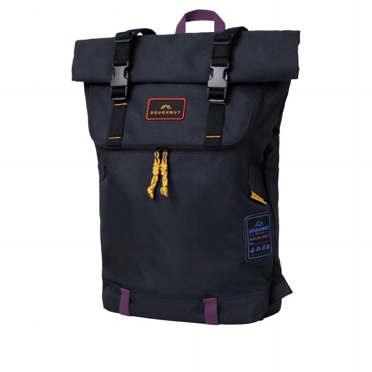 Rucksack Happy Camper Series Christopher mit Laptopfach 14 Zoll Volumen 18 Liter Black, Farbe: schwarz, Marke: Doughnut, EAN: 4895222511665, Abmessungen in cm: 32x45x12.5, Bild 2 von 3