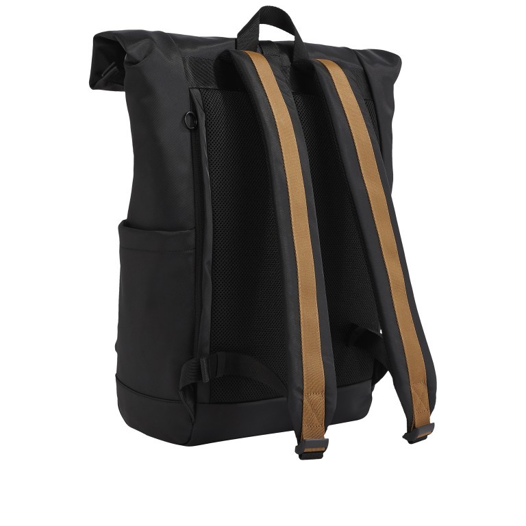 Rucksack Monotype Rolltop Backpack, Farbe: schwarz, taupe/khaki, Marke: Tommy Hilfiger, Abmessungen in cm: 30x40x20, Bild 2 von 4