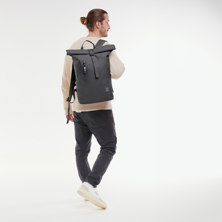 Rucksack Rolltop Lite 2.0, Farbe: grau, grün/oliv, flieder/lila, Marke: Got Bag, Abmessungen in cm: 32x42x15, Bild 7 von 13