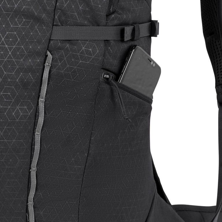 Rucksack Agile Air 26, Farbe: schwarz, blau/petrol, grün/oliv, Marke: Vaude, Abmessungen in cm: 27x58x24, Bild 9 von 10