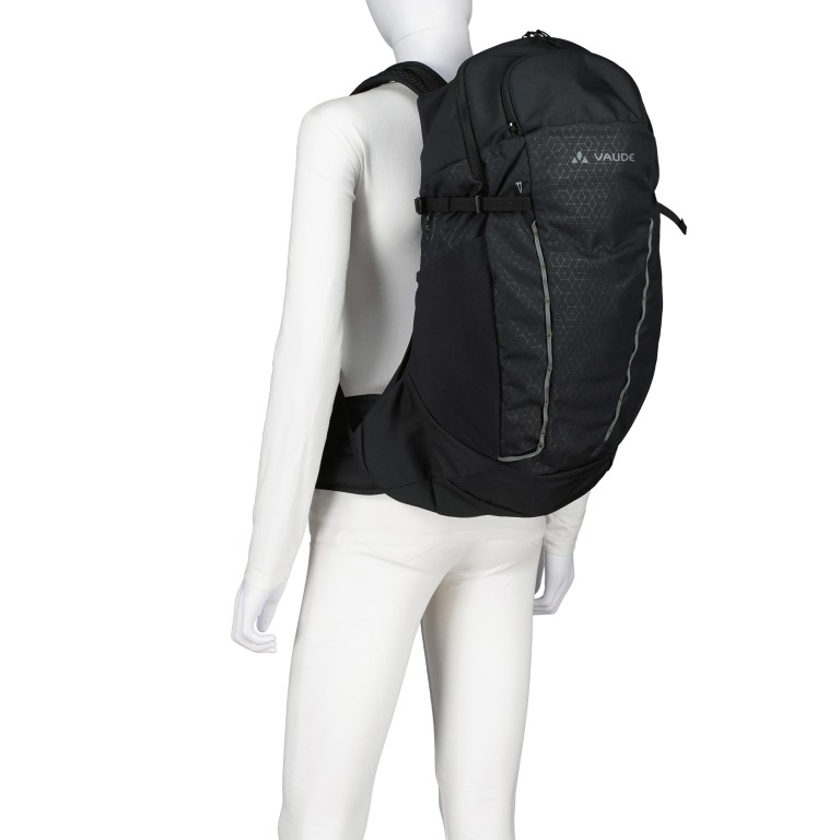 Rucksack Agile Air 26, Farbe: schwarz, blau/petrol, grün/oliv, Marke: Vaude, Abmessungen in cm: 27x58x24, Bild 5 von 10