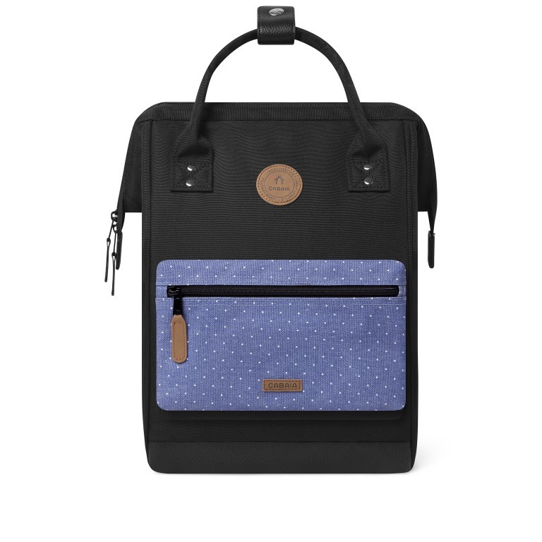 Rucksack Adventurer Medium mit zwei auswechselbaren Vortaschen, Farbe: schwarz, grau, blau/petrol, cognac, grün/oliv, rot/weinrot, flieder/lila, orange, beige, Marke: Cabaia, Abmessungen in cm: 27x41x16, Bild 2 von 10