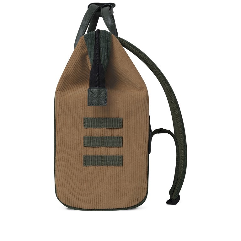 Rucksack Adventurer Medium mit zwei auswechselbaren Vortaschen, Farbe: schwarz, blau/petrol, braun, cognac, taupe/khaki, grün/oliv, flieder/lila, rosa/pink, orange, Marke: Cabaia, Abmessungen in cm: 27x41x16, Bild 5 von 10