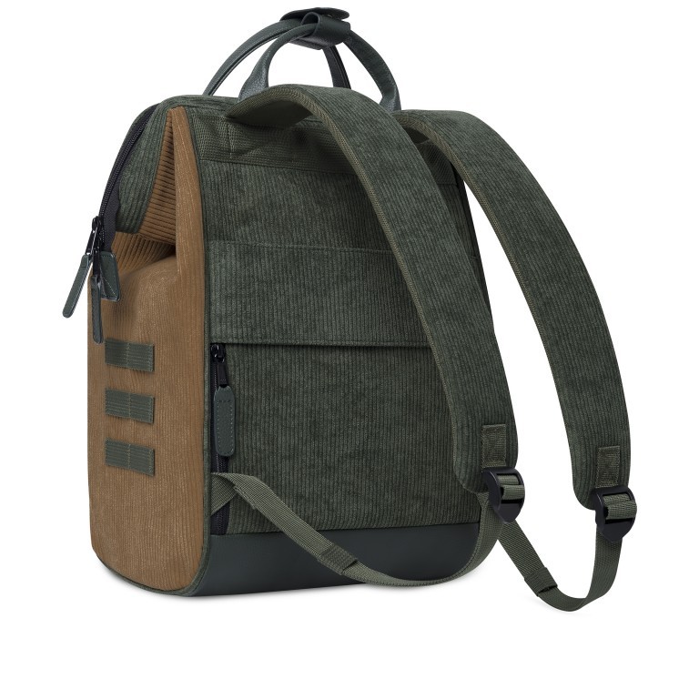 Rucksack Adventurer Medium mit zwei auswechselbaren Vortaschen, Farbe: schwarz, blau/petrol, braun, cognac, taupe/khaki, grün/oliv, flieder/lila, rosa/pink, orange, Marke: Cabaia, Abmessungen in cm: 27x41x16, Bild 6 von 10