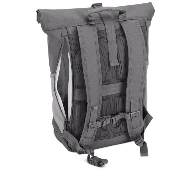 Rucksack Eco Series Allen Large erweiterbar, Farbe: schwarz, grau, blau/petrol, taupe/khaki, beige, Marke: Johnny Urban, Abmessungen in cm: 31x45x14, Bild 4 von 12