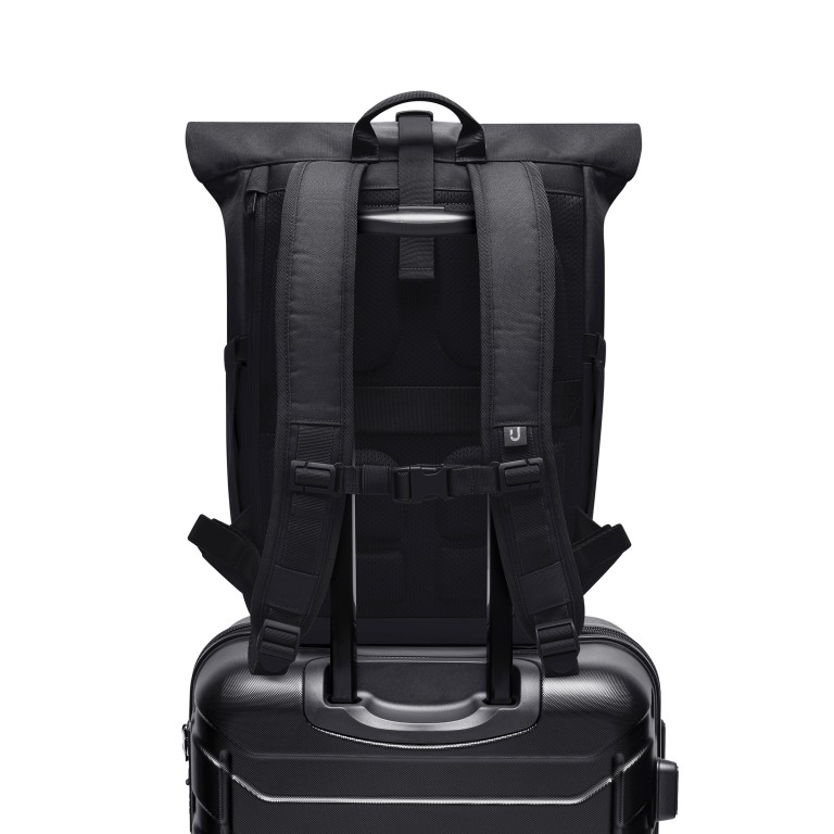 Rucksack Eco Series Allen Medium erweiterbar Dunkelblau, Farbe: blau/petrol, Marke: Johnny Urban, EAN: 4260641585595, Abmessungen in cm: 28.5x40.5x13, Bild 4 von 15