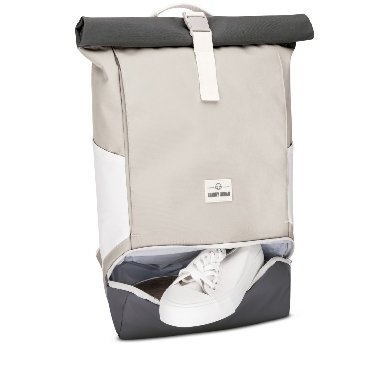 Rucksack Eco Series Allen Medium erweiterbar, Farbe: schwarz, grau, blau/petrol, taupe/khaki, beige, Marke: Johnny Urban, Abmessungen in cm: 28.5x40.5x13, Bild 6 von 8