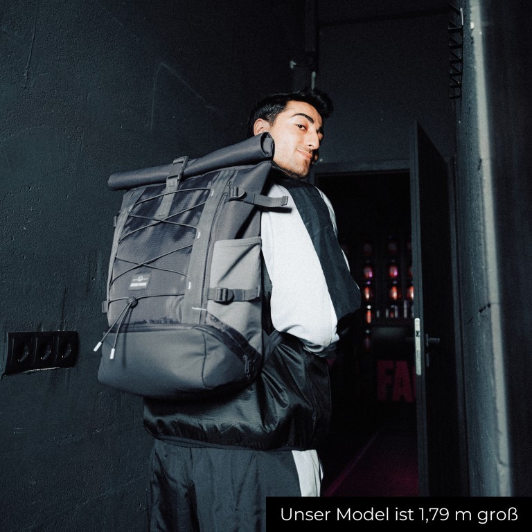 Rucksack Move Series Allen Large erweiterbar, Farbe: grau, beige, Marke: Johnny Urban, Abmessungen in cm: 31x45x15, Bild 8 von 13