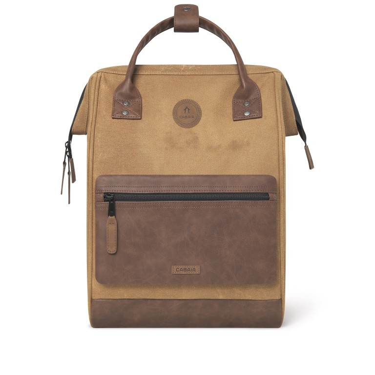 Rucksack Adventurer Medium mit zwei auswechselbaren Vortaschen, Farbe: schwarz, braun, cognac, Marke: Cabaia, Abmessungen in cm: 27x41x16, Bild 2 von 12