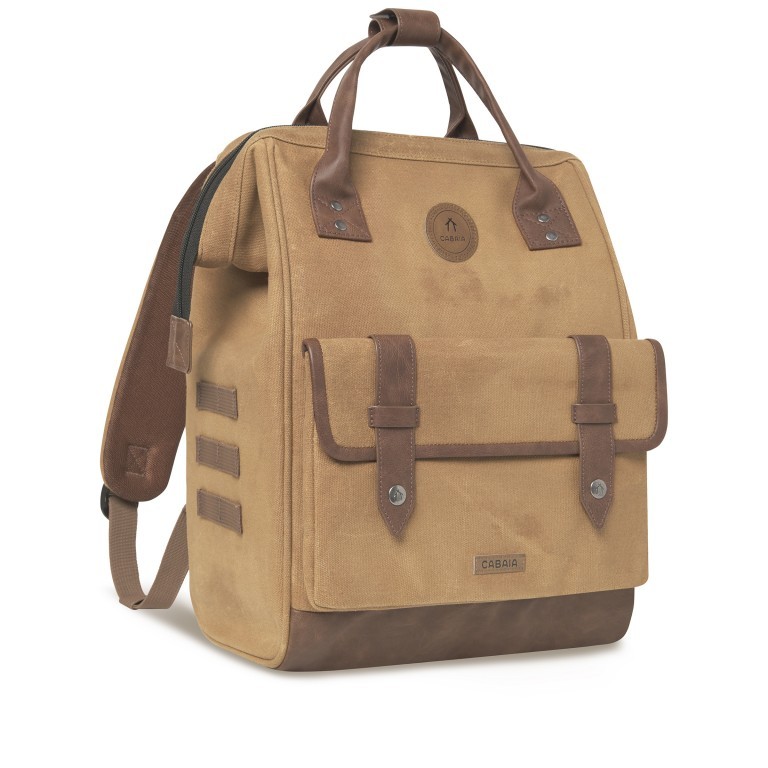 Rucksack Adventurer Medium mit zwei auswechselbaren Vortaschen, Farbe: schwarz, braun, cognac, Marke: Cabaia, Abmessungen in cm: 27x41x16, Bild 4 von 12