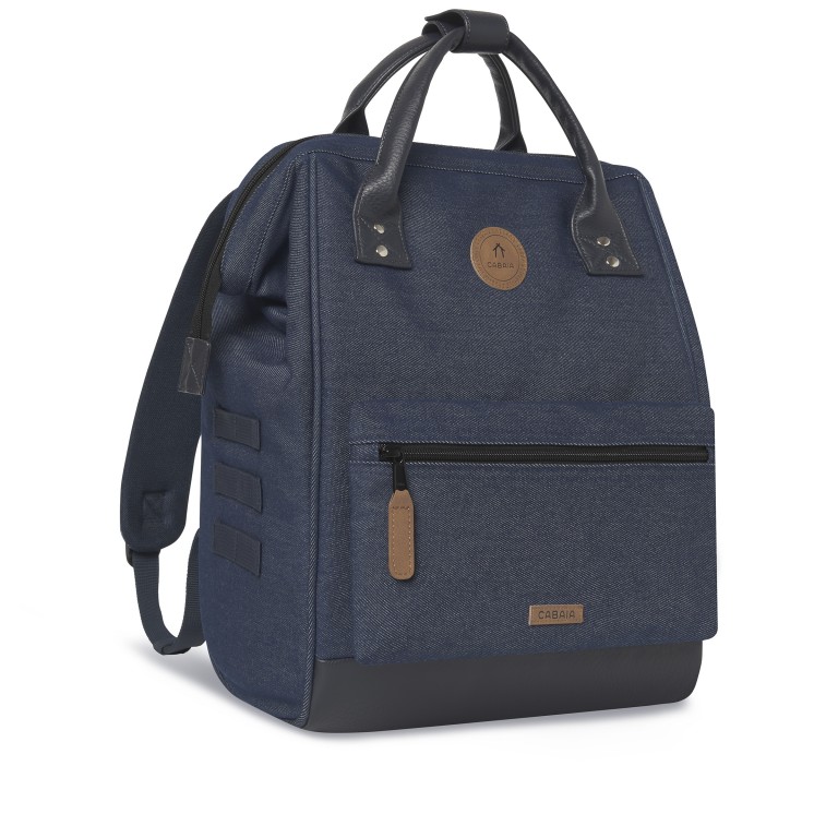 Rucksack Adventurer Medium mit zwei auswechselbaren Vortaschen, Farbe: blau/petrol, Marke: Cabaia, Abmessungen in cm: 27x41x16, Bild 4 von 12