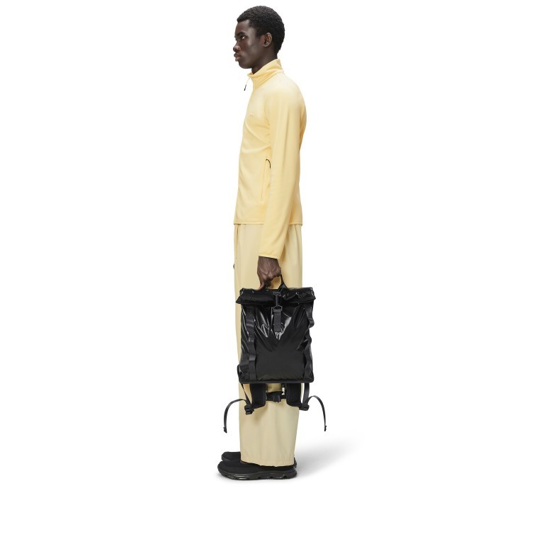 Rucksack Sibu Rolltop Mini mit Laptopfach 13 Zoll, Marke: Rains, Abmessungen in cm: 27x39x10, Bild 3 von 5