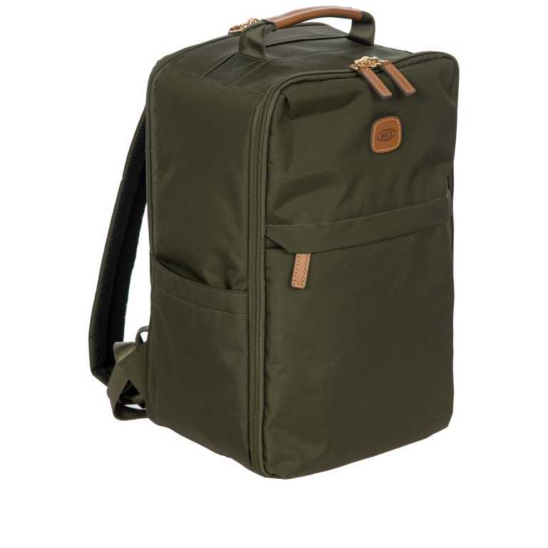 Rucksack X-BAG & X-Travel Underseat Backpack, Farbe: blau/petrol, grün/oliv, Marke: Brics, Abmessungen in cm: 26x39x19, Bild 2 von 9