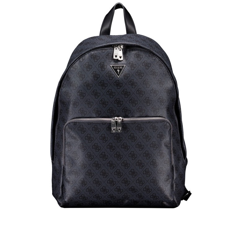 Freizeitrucksack Milano 4G-Logo mit Laptopfach 15 Zoll, Farbe: schwarz, braun, grün/oliv, Marke: Guess, Abmessungen in cm: 30x42x12, Bild 1 von 6