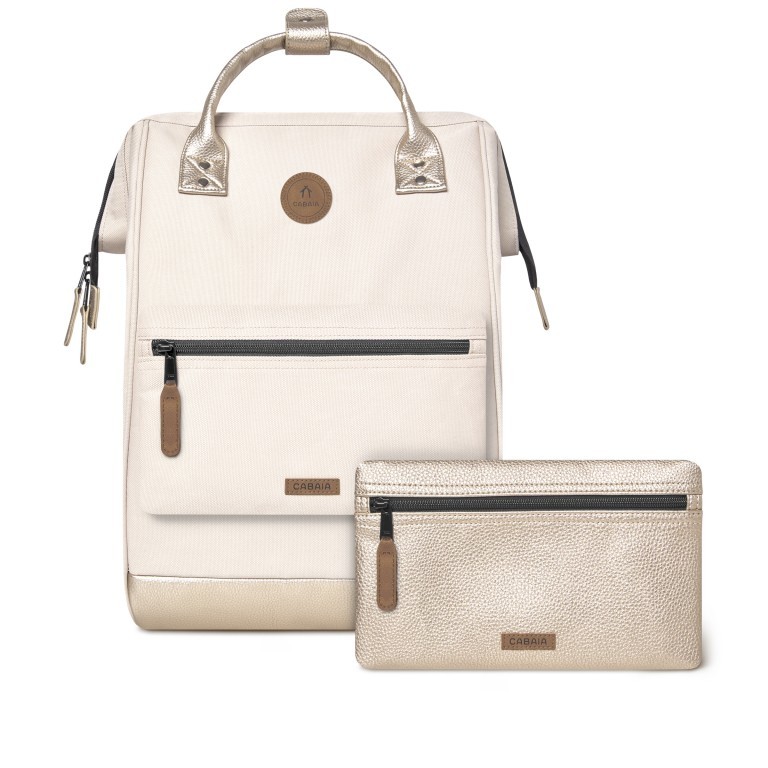 Rucksack Adventurer Large mit zwei auswechselbaren Vortaschen, Farbe: blau/petrol, grün/oliv, beige, Marke: Cabaia, Abmessungen in cm: 29x46x17, Bild 1 von 10