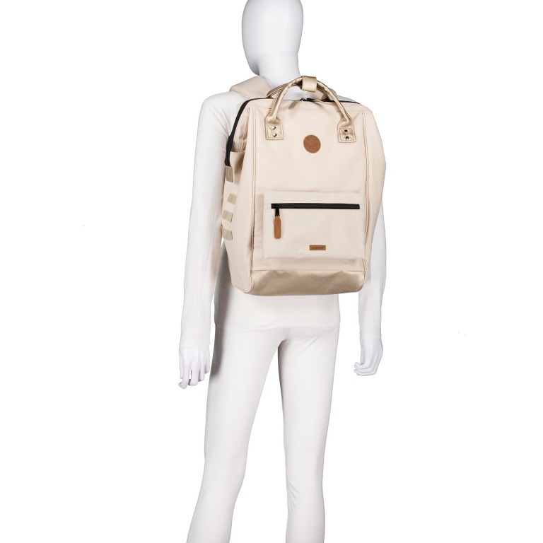 Rucksack Adventurer Large mit zwei auswechselbaren Vortaschen, Farbe: blau/petrol, grün/oliv, beige, Marke: Cabaia, Abmessungen in cm: 29x46x17, Bild 7 von 10