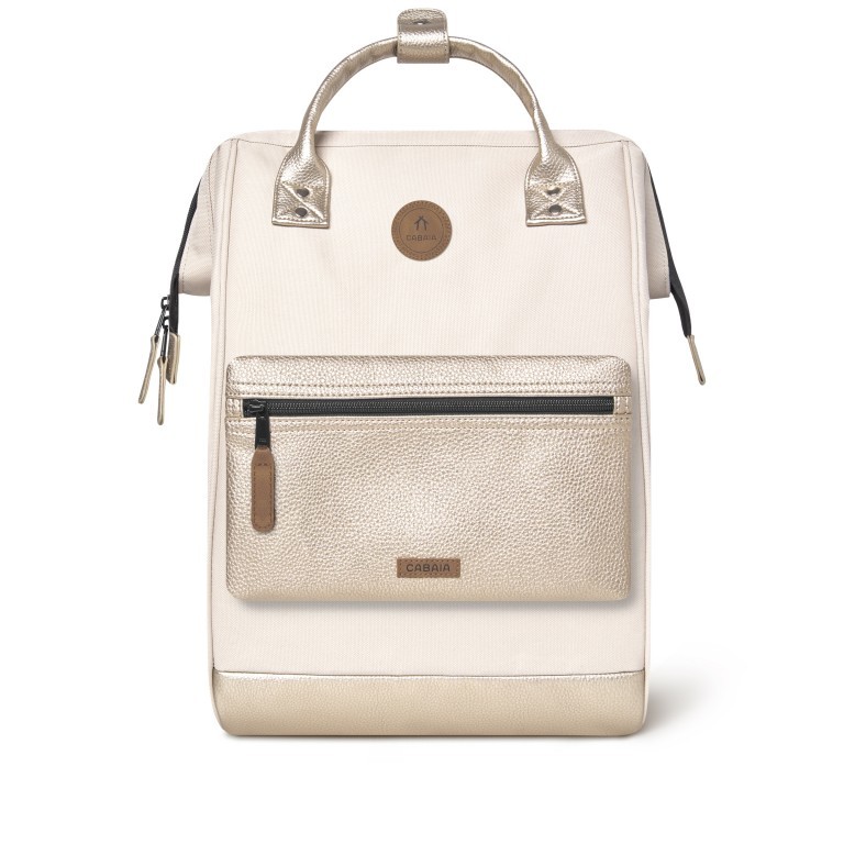 Rucksack Adventurer Large mit zwei auswechselbaren Vortaschen, Farbe: blau/petrol, grün/oliv, beige, Marke: Cabaia, Abmessungen in cm: 29x46x17, Bild 2 von 10