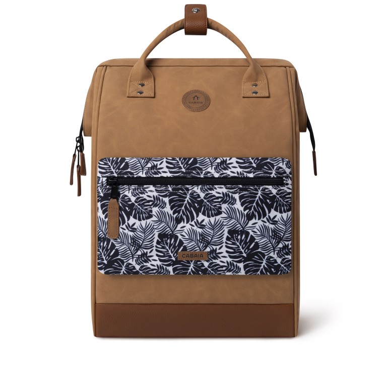 Rucksack Adventurer Large mit zwei auswechselbaren Vortaschen, Farbe: anthrazit, cognac, Marke: Cabaia, Abmessungen in cm: 29x46x17, Bild 2 von 10