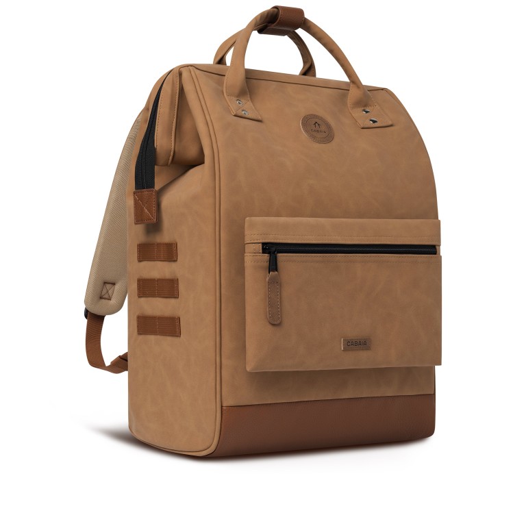 Rucksack Adventurer Large mit zwei auswechselbaren Vortaschen, Farbe: anthrazit, cognac, Marke: Cabaia, Abmessungen in cm: 29x46x17, Bild 4 von 10