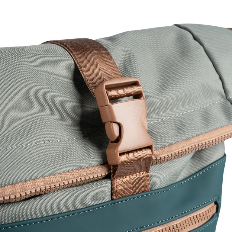 Rucksack New York Ferron erweiterbar, Farbe: grau, blau/petrol, Marke: Blackbeat, Abmessungen in cm: 28.5x44x12, Bild 5 von 5