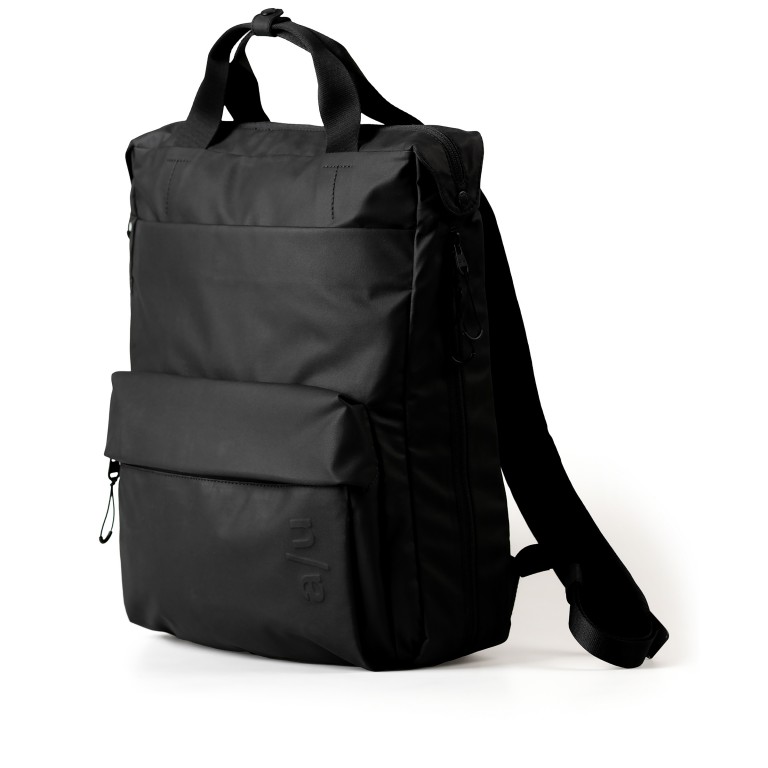 Rucksack Japan Re-Lite Sagami erweiterbar, Farbe: schwarz, blau/petrol, Marke: Aunts & Uncles, Abmessungen in cm: 31x40x11, Bild 2 von 7