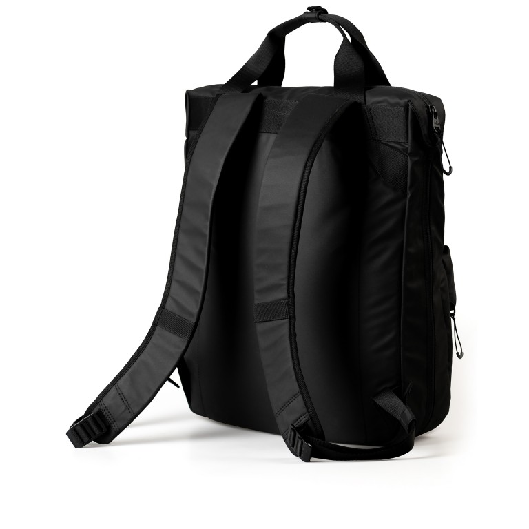 Rucksack Japan Re-Lite Sagami erweiterbar, Farbe: schwarz, blau/petrol, Marke: Aunts & Uncles, Abmessungen in cm: 31x40x11, Bild 3 von 7