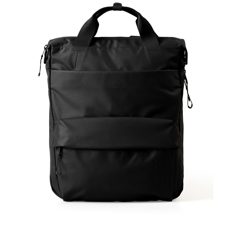 Rucksack Japan Re-Lite Sagami erweiterbar, Farbe: schwarz, blau/petrol, Marke: Aunts & Uncles, Abmessungen in cm: 31x40x11, Bild 1 von 7