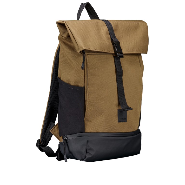 Rucksack New Ham Eddie MVF, Farbe: schwarz, cognac, grün/oliv, Marke: Strellson, Abmessungen in cm: 27x46x10, Bild 2 von 9