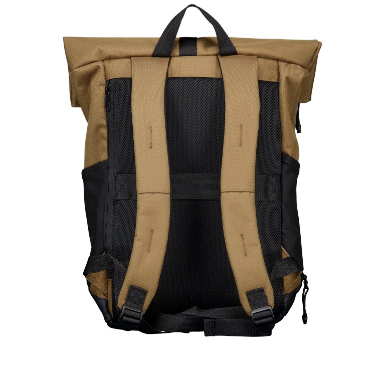 Rucksack New Ham Eddie MVF, Farbe: schwarz, cognac, grün/oliv, Marke: Strellson, Abmessungen in cm: 27x46x10, Bild 4 von 9