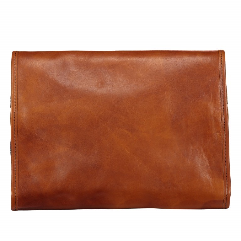 Kulturbeutel zum Aufhängen Cognac, Farbe: cognac, Marke: Hausfelder Manufaktur, EAN: 4065646000711, Abmessungen in cm: 28x22x3, Bild 3 von 4