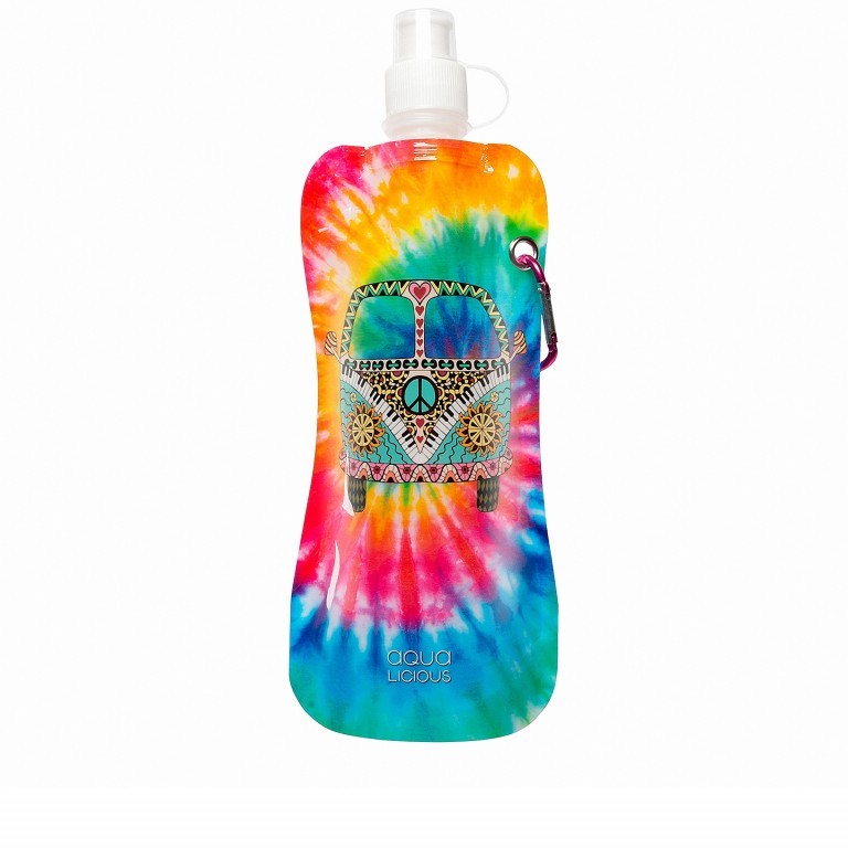 Trinkflasche Aqua Licious faltbar Hippie, Farbe: bunt, Marke: Loubs, Bild 1 von 2