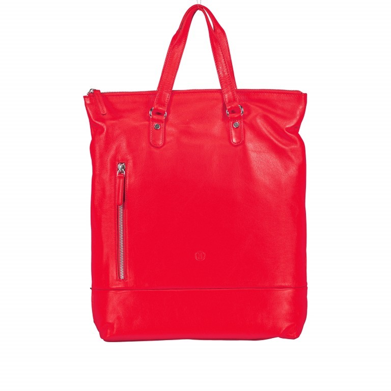 Rucksack Milano Rot, Farbe: rot/weinrot, Marke: Hausfelder Manufaktur, EAN: 4251672707780, Abmessungen in cm: 30x38x11, Bild 1 von 13