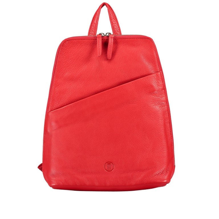 Rucksack Milano Rot, Farbe: rot/weinrot, Marke: Hausfelder Manufaktur, EAN: 4251672756207, Abmessungen in cm: 24x30.5x10, Bild 1 von 7