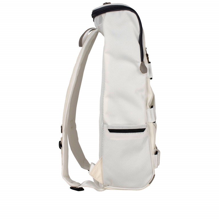 Rucksack Rokko mit Laptopfach 15 Zoll White, Farbe: weiß, Marke: Harvest Label, EAN: 4260594130217, Abmessungen in cm: 31x50x14, Bild 3 von 7