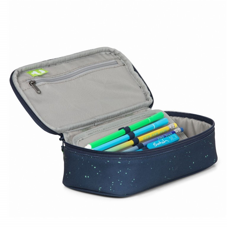 Schlamperbox Outer Space Edition Blue Moon, Farbe: blau/petrol, Marke: Satch, EAN: 4057081041343, Abmessungen in cm: 23x12.5x7, Bild 2 von 3