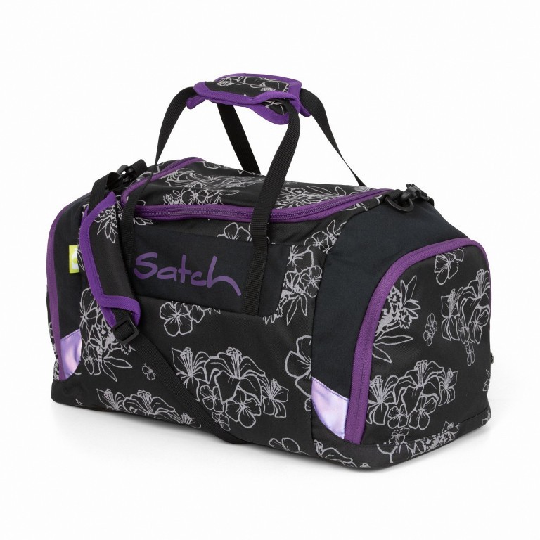 Sporttasche Reflective Ninja Hibiscus, Farbe: flieder/lila, Marke: Satch, EAN: 4057081041176, Abmessungen in cm: 50x25x25, Bild 2 von 4