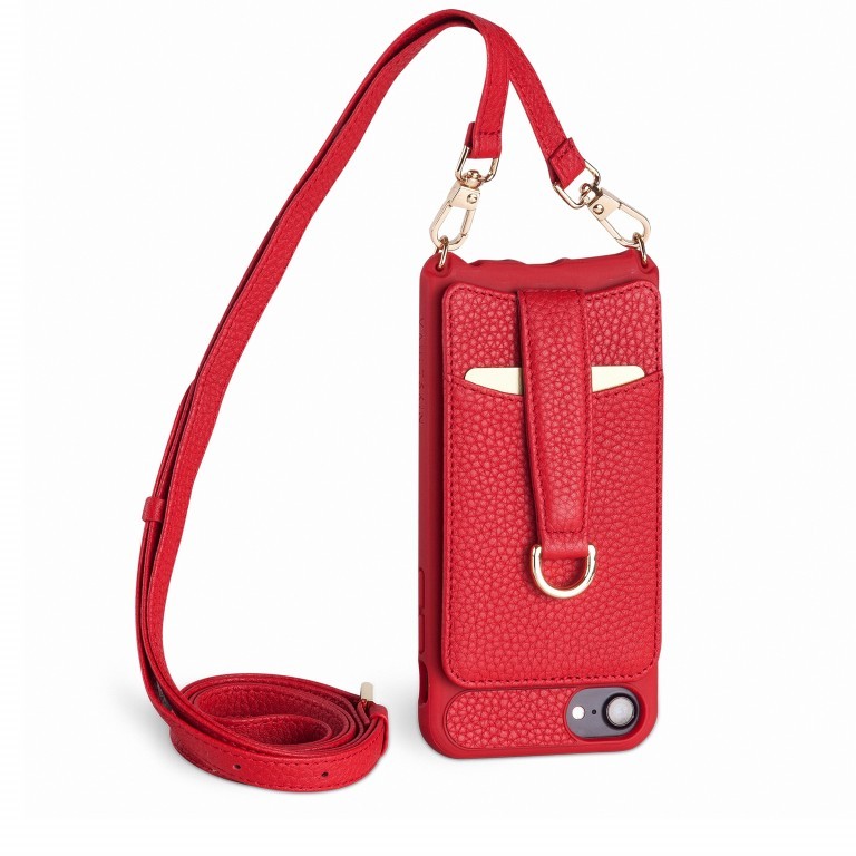 Handyhülle Victoria Fittings Gold mit Lederband für iPhone 6/7/8 Red, Farbe: rot/weinrot, Marke: Vaultskin, EAN: 0650327687189, Abmessungen in cm: 7.3x14.5x2, Bild 1 von 9