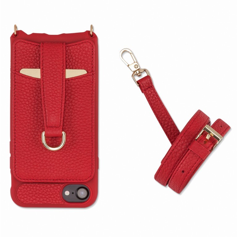 Handyhülle Victoria Fittings Gold mit Lederband für iPhone 6/7/8 Red, Farbe: rot/weinrot, Marke: Vaultskin, EAN: 0650327687189, Abmessungen in cm: 7.3x14.5x2, Bild 2 von 9
