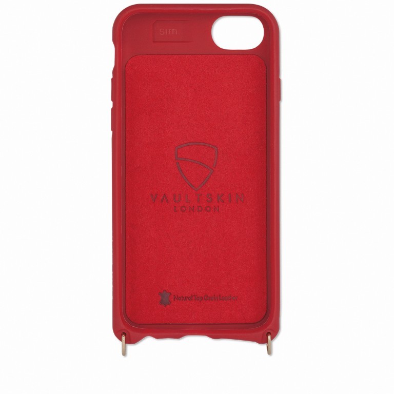 Handyhülle Victoria Fittings Gold mit Lederband für iPhone 6/7/8 Red, Farbe: rot/weinrot, Marke: Vaultskin, EAN: 0650327687189, Abmessungen in cm: 7.3x14.5x2, Bild 6 von 9